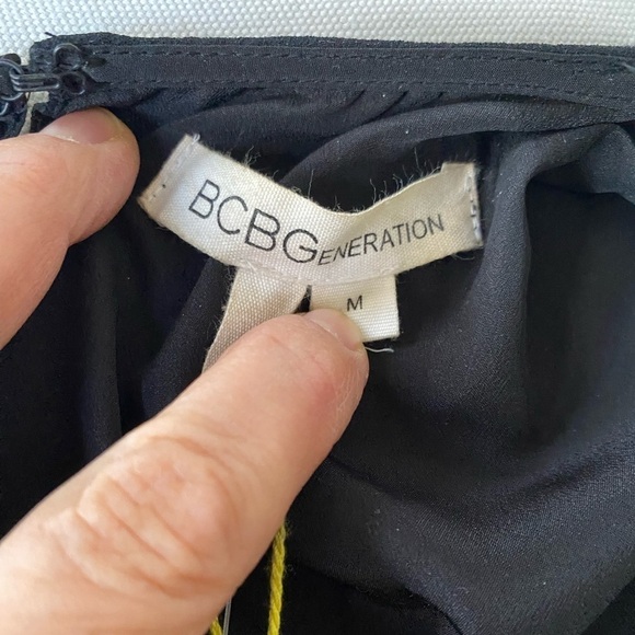 BCBG Generation Black Dress Sequin Detailing NWT M - Picture 6 of 13